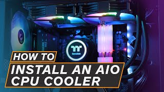 How to INSTALL a CPU AIO Water Cooler - Thermaltake Water 3.0 ARGB CPU Cooler