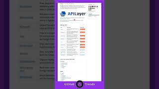 Public-Apis - 1,400  FREE APIs Every Developer Needs 🚀 #shorts #githubtrends