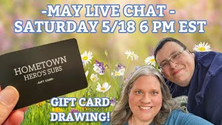 Smoky Mountain Faith Food & Fun MAY Live Chat Gift Card giveaway drawing!