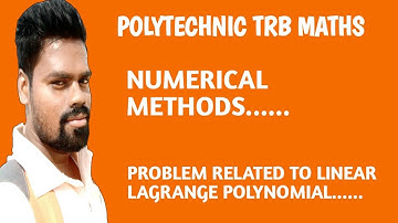 POLYTECHNIC TRB MATHEMATICS  || NUMERICAL METHOD