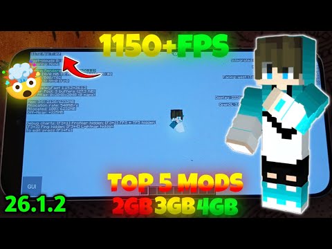 1150+ FPS Minecraft Java Mobile 🤯 | Top 5 FPS Boost Mods | 2GB 3GB 4GB | Mojo Launcher