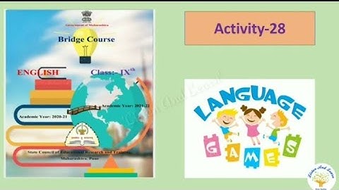 Std.9th English Bridge course Activity-28