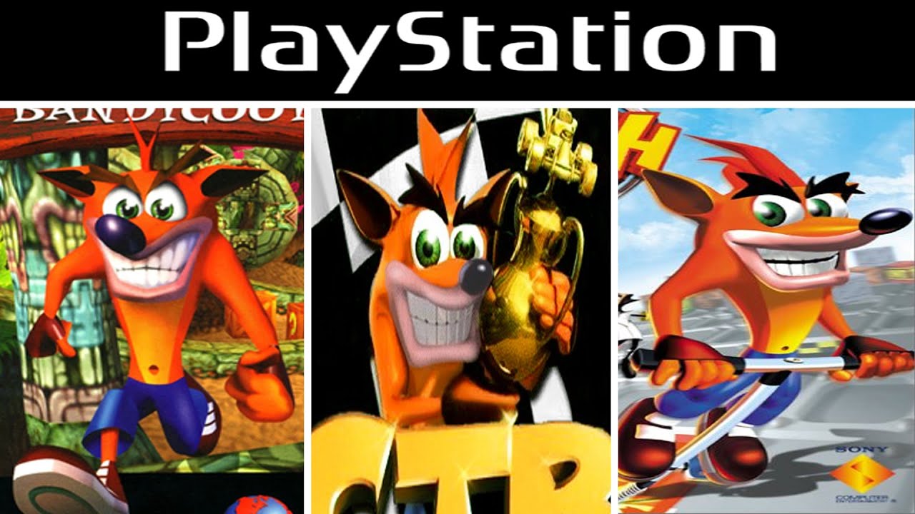 All Crash Bandicoot Games for PS1 - 1080p 60fps 