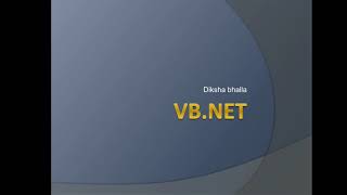 Introduction of Visual basic | vb.net | framework | IDE
