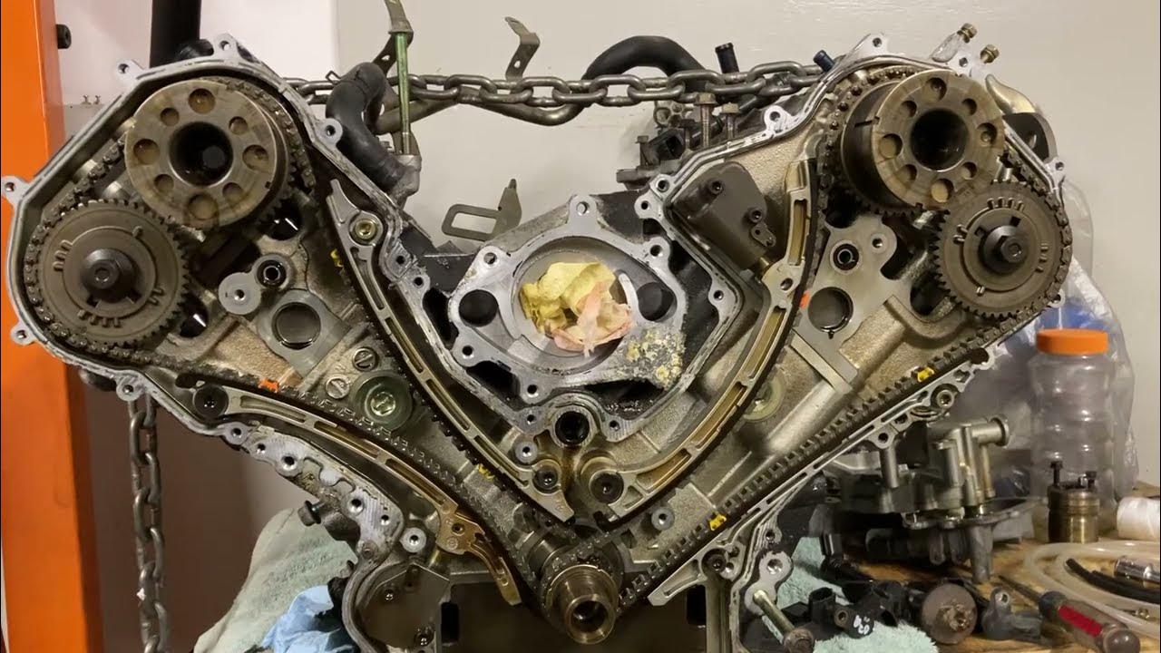VK45DE Timing Chain Setup [No Sound] YouTube