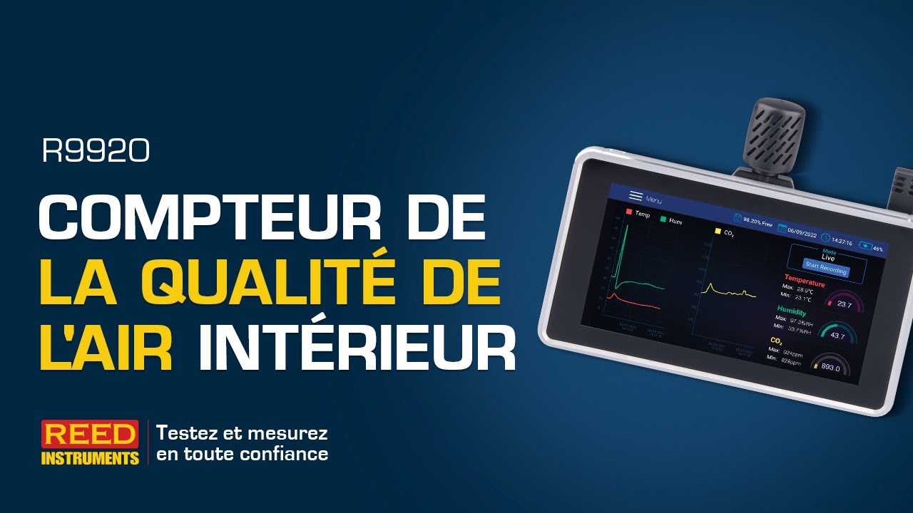Rpc R9920 REED R9920 Compteur de la qualité de l'air intérieur - YouTube
