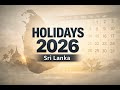 Sri Lanka Public & Mercantile Holidays 2026 Full Calendar Explained