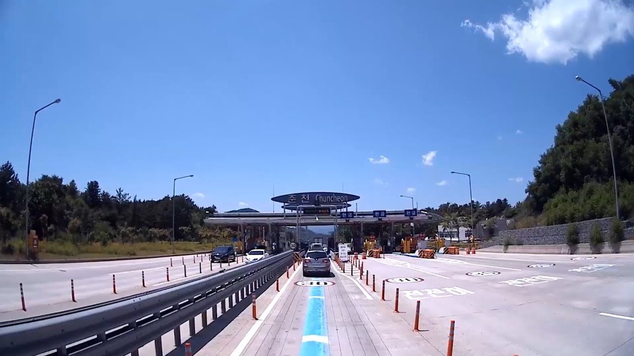 [시외버스/고속버스] 대전복합터미널 → 춘천터미널  (세종청사 누락) 버스주행영상