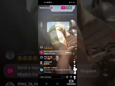 kkvsh twerking in car live on IG