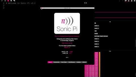 Making Music with Code! Sonic Pi Part 1: Overview and our first "Track"