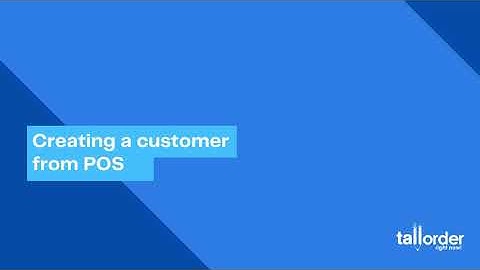 How to add a new customer account on the POS interface