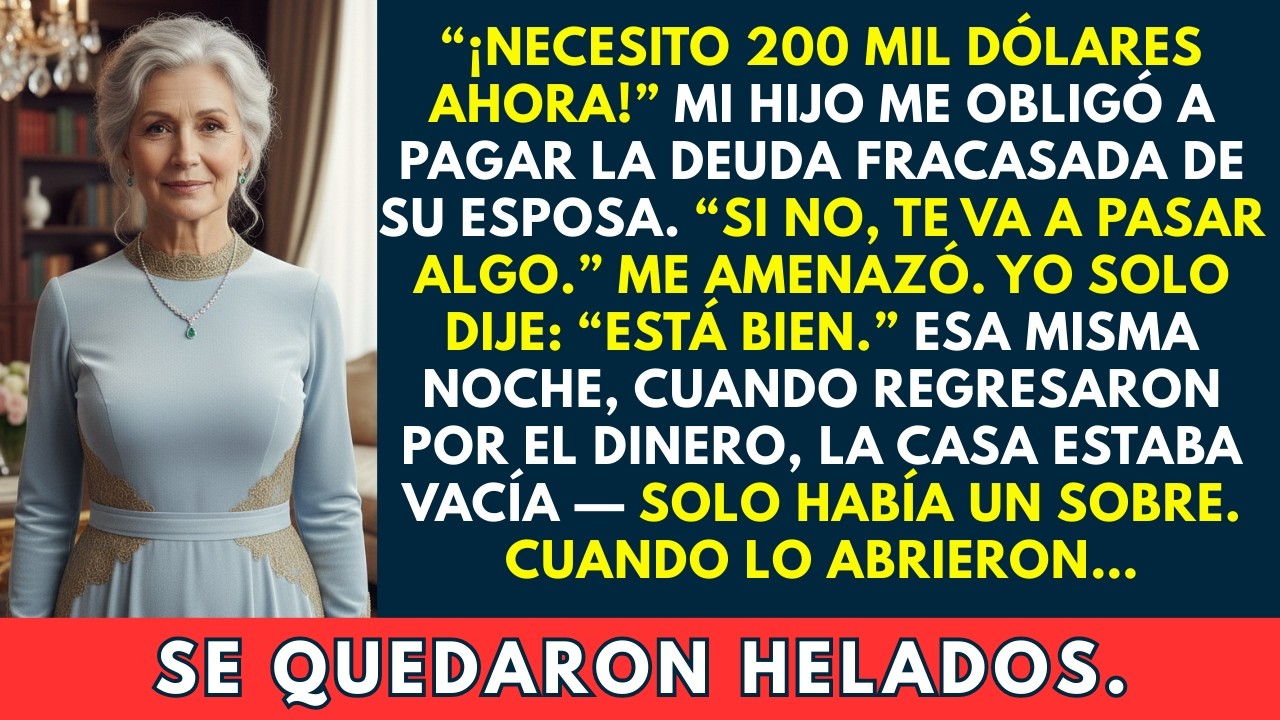 Mi Hijo Me Obligó a Pagar una Deuda de 200 Mil Dólares — Pero lo Que le Respondí lo Dejó Mudo
