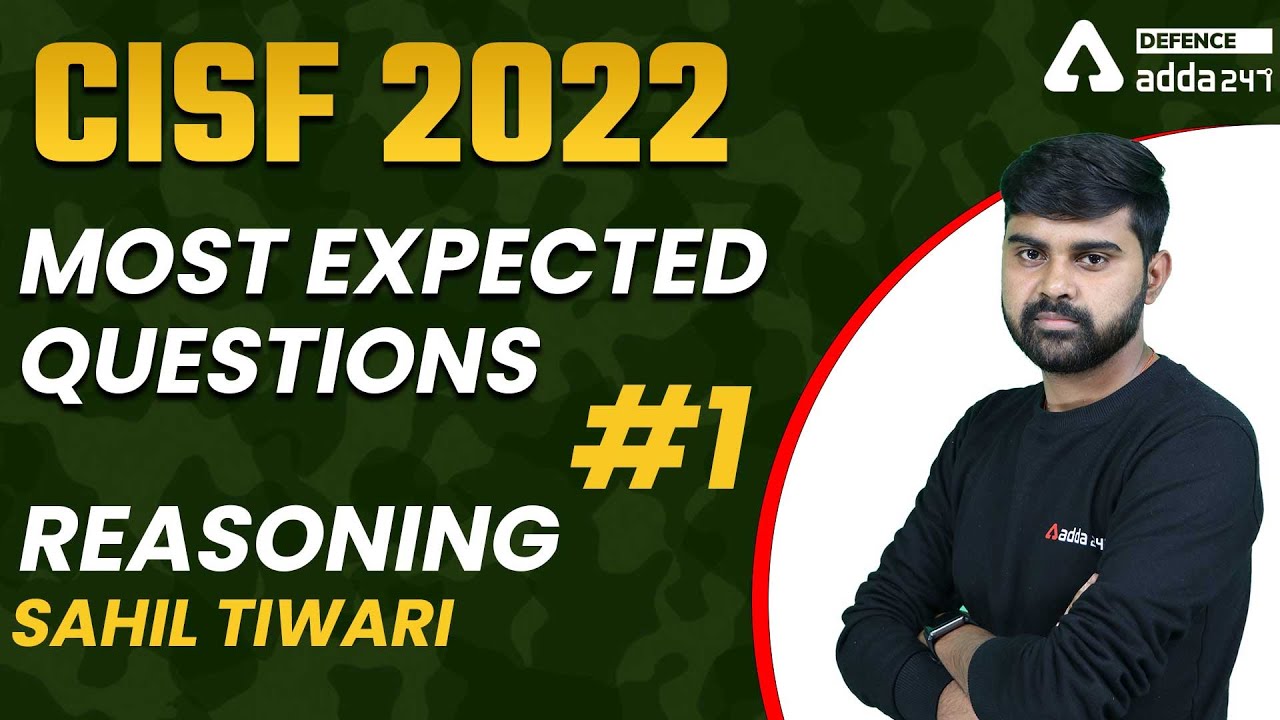 CISF Constable/Fire Recruitment 2022 | CISF Reasoning Questions | Most Expected Questions #1
