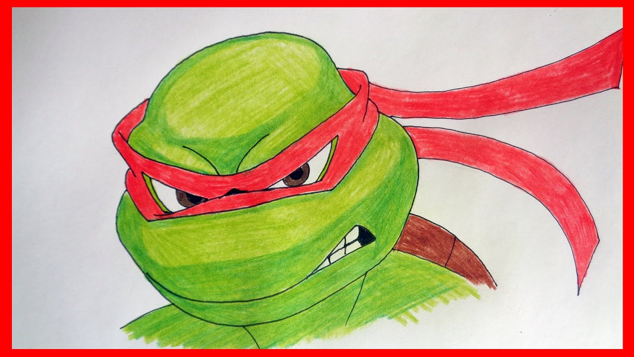 How to draw Raphael ninja turtles 2007 TMNT, Как нарисовать черепашек