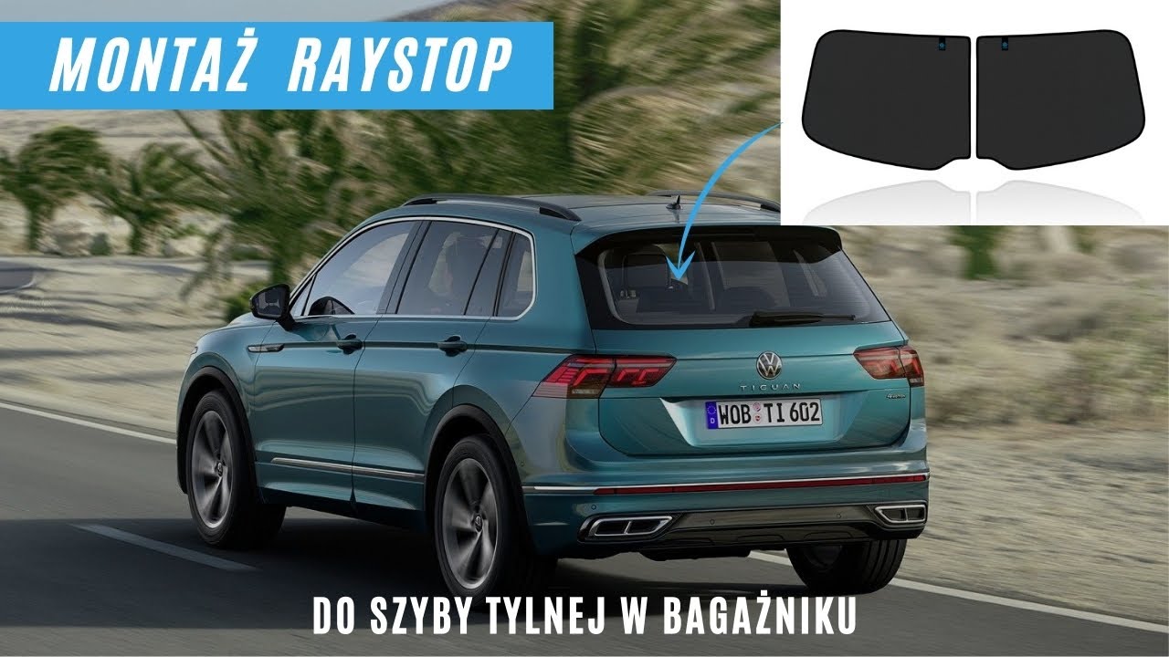 Montaż Rolety/Zasłonki przeciwsłonecznej RAYSTOP do klapy bagażnika (z dwóch części)