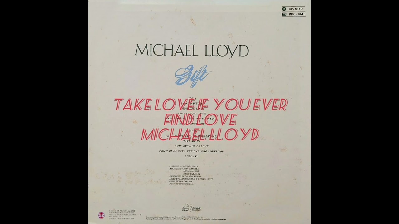 Michael Lloyd - Take Love If Ever You Find Love