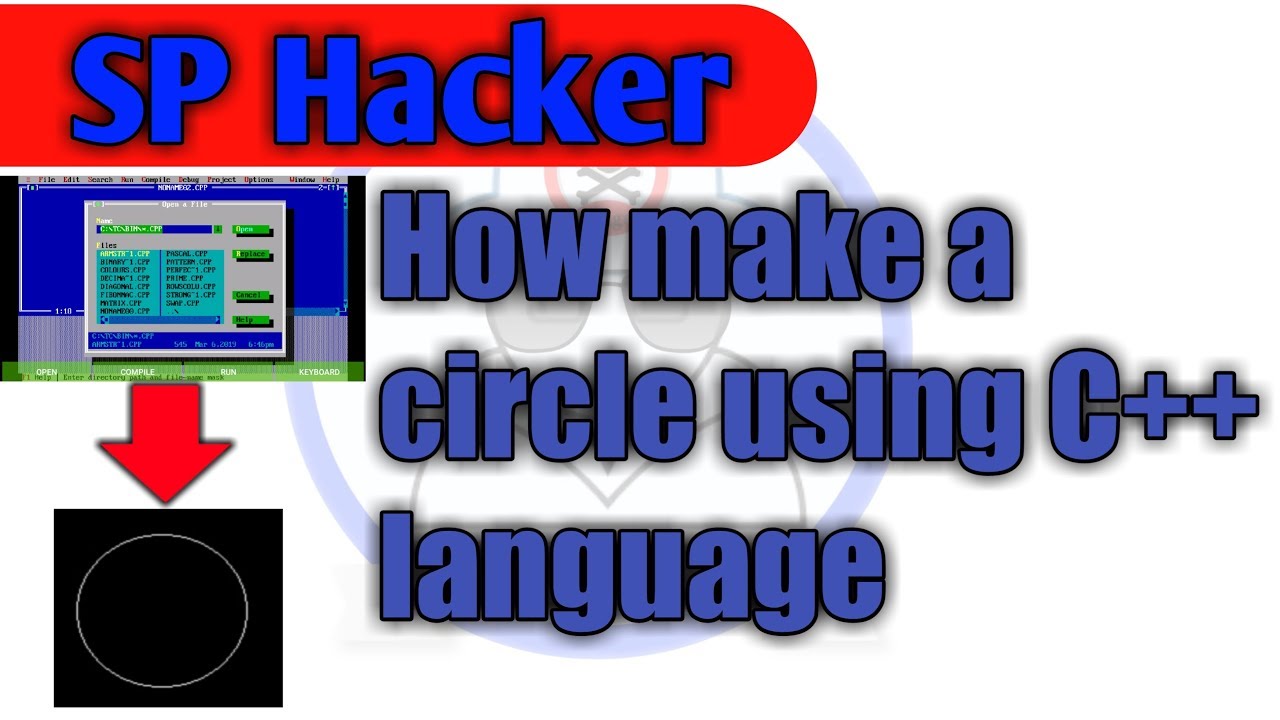 How make a circle using C++ language(C++ language use करके कैसे circle बनाये)