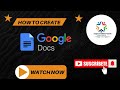 How to use the Home Tab, insert tab, Formatting tab, Tool Tab etc.. in Google docs #google #how