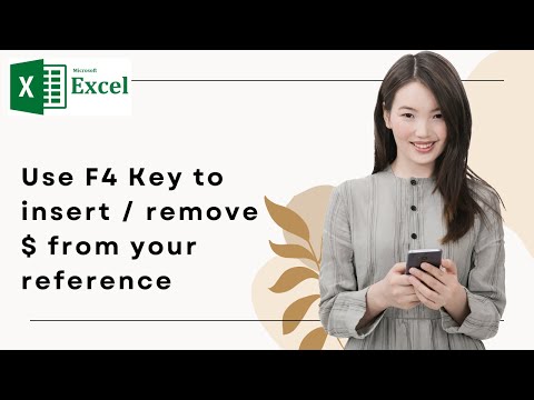 Excel Quick Tip - Use F4 to insert / remove $ in your references