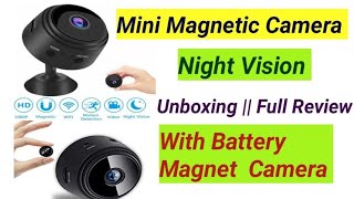 Wifi Mini Magnetic CCTV Hidden Camera With Night Vision and HD Recording Unboxing & Full Review