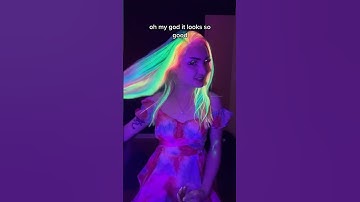 #ad thank you iroiro!🌈🍭 #hair #rainbowhair #haircolor #neon #rainbow #gifted #diyhair #hairdye