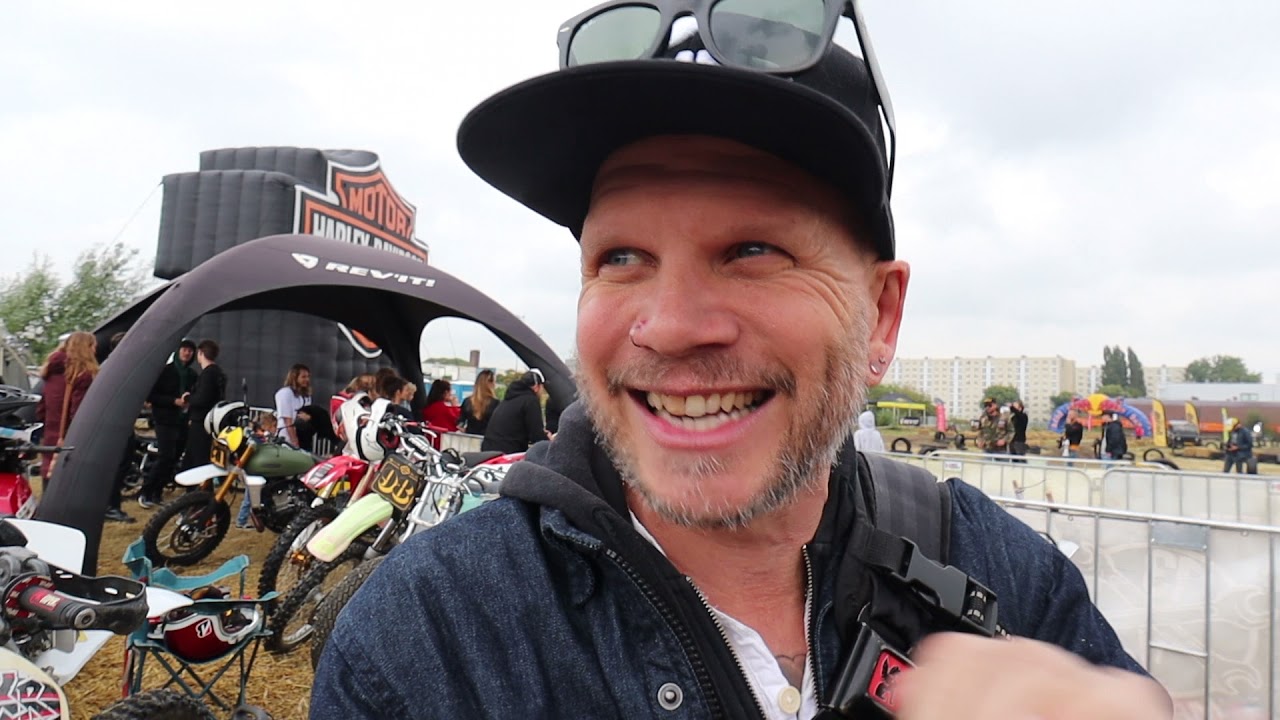 Street bikes on dirt tracks in the middle of a city..Rotterdam Dirtride