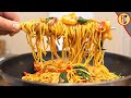 Easy prawn stir fry with egg noodles