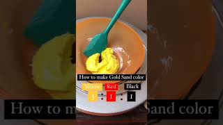 Color Combination| How to Make Gold Sand Color | By using Bakehaven Gel Color screenshot 1