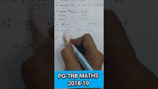 Pg-trb, Maths, 2018-19, Statistics, Ug-trb, Maths