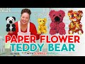 Diy rose teddy bear  how to make your own paper flowers