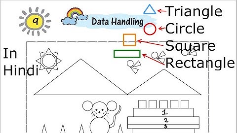 Maths Class 1 | Ch 9 | Data Handling, Count the number of Triangles, Circles, Squares in Hindi