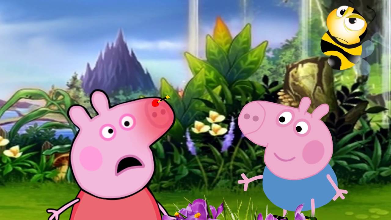 Свинка Пеппа Укус пчелы Пеппу укусила Пчела Джордж в ШОКЕ Мультик для ...