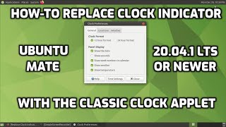 Ubuntu MATE: Replace Clock Indicator Net Worth