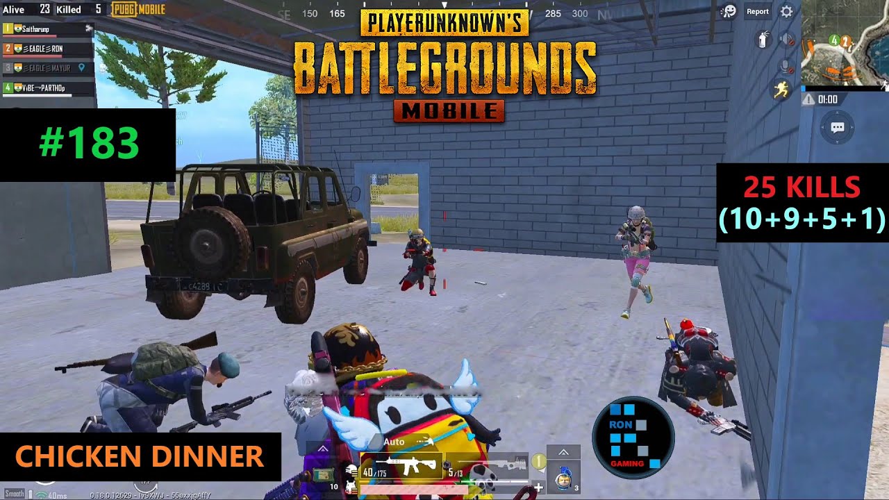 PUBG MOBILE | AMAZING "25 KILLS" RUSH GAMEPLAY CHICKEN DINNER - YouTube