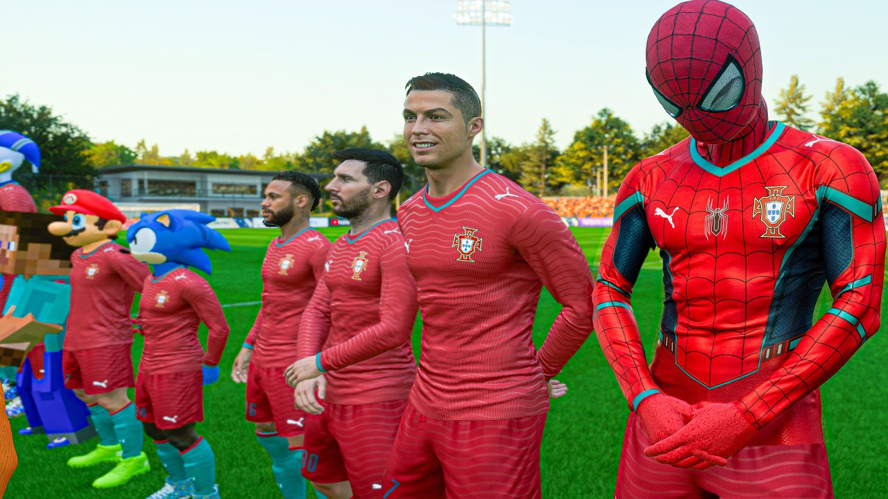 RONALDO,SPIDERMAN,RONALDO,SPIDERMAN,RONALDO,SPIDERMAN AND MESSI & HULK ... THE GOAT