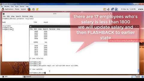 Simplified DBA-022-11-Realtime Activity - Recovery using RECYCLEBIN and FLASHBACK