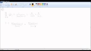 finding sum of convergent telescopic series part 1