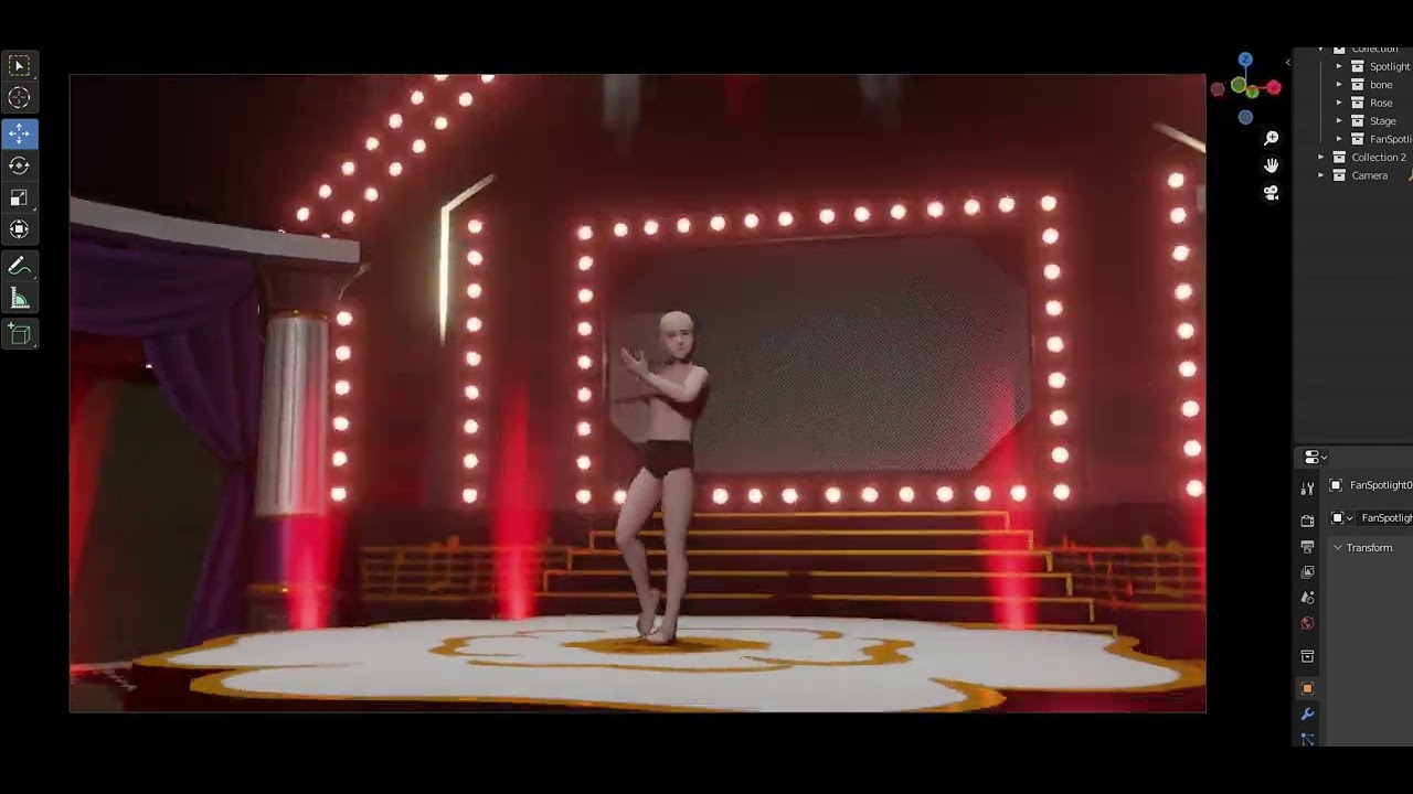 Test Blender Concert Animation [ Lowpolygon for game] YouTube