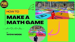 How To Make A Math Game Map | Math Quiz Game In Pubg Wow | #PUBGMWOW | #WOWPakistanSeries screenshot 4