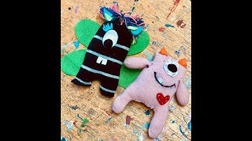 Monsters with Missy (hand-sewing) Made with McHarper Week 2, episode 4- art tutorials crafts at home