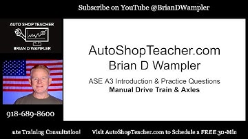 AST - ASE A3 Manual Drive Train Intro