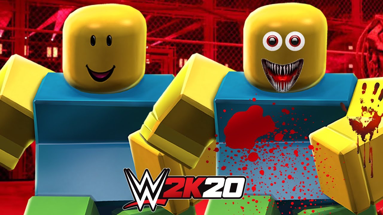 Roblox Noob Vs Robloox Noob Exe Wwe 2k20 Youtube - crazy noob roblox