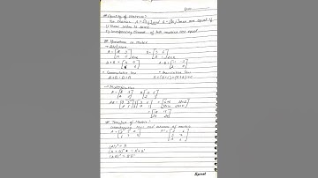 Matrices Class 12 notes #matrix #class12 #maths #cbse #shorts