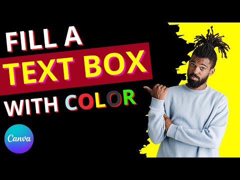 Video: Bagaimana cara mengisi kotak teks dengan warna di Canva?