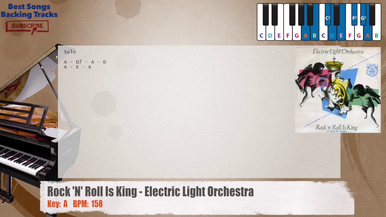 Rock N Roll Is King Electric Light Orchestra Elo Piano Backing