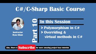 Part 10 Polymorphism Overriding virtual methods in C# C Sharp