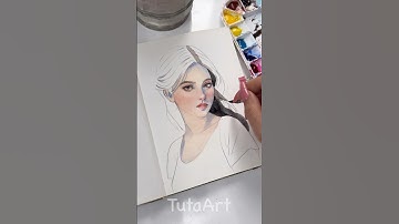 30 minutes watercolor portrait