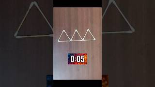 Make 4 Triangles by moving 2 sticks 😎 solved ✔️ #challenge #puzzle #shorts