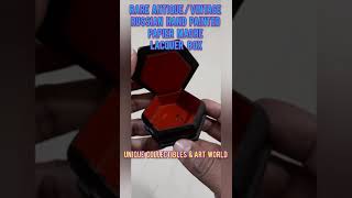 Rare Antique/Vintage  Russian Hand Painted Papier Mache Lacquer Box #shorts