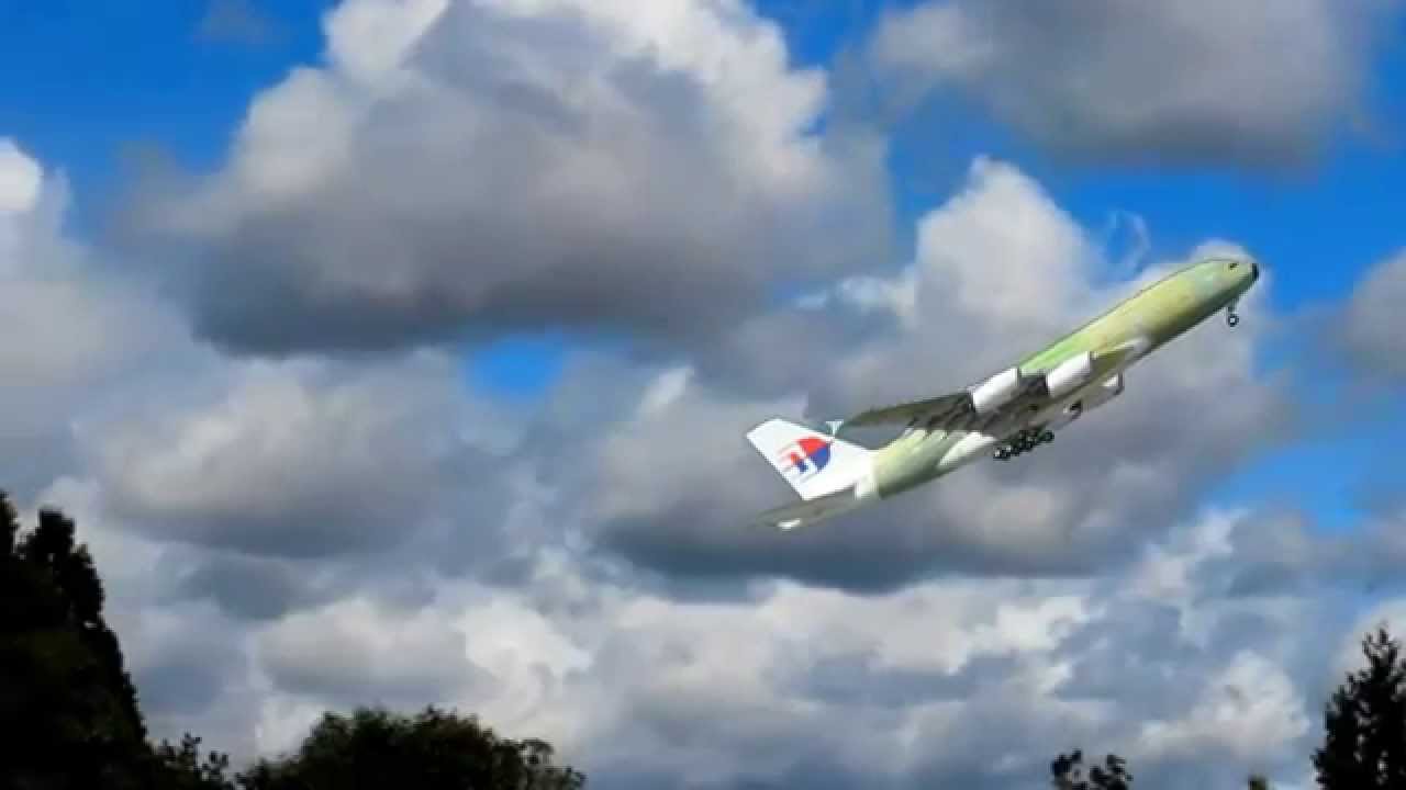 Airplane Airbus with sound 5 - free green screen background animation